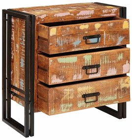 vidaXL Πλαϊνό γραφείο Καφέ 66 x 33 x 70 εκ. Μασίφ ανακυκλωμένο ξύλο