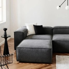 Stewehome Σύνθεση Σαλονιού 4 Θέσεων Λινό Ανθρακί 295x66x66 cm