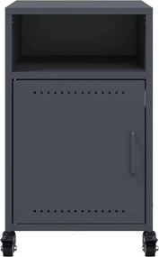 vidaXL Κομοδίνο Ανθρακί 36x39x59 εκ. από Χάλυβα