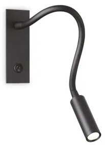 Απλίκα Φωτιστικό Τοίχου LED 3W Μαύρο Reading Light Io 272030 Ideal Lux 272030