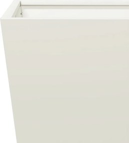 vidaXL Ζαρντινιέρα Λευκή 40 x 40 x 40 εκ. από Ατσάλι