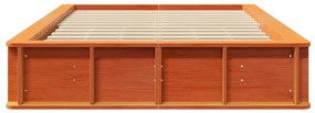 vidaXL Σκελετός Κρεβατιού Καφέ κεριού 140 x 200 cm Μασίφ ξύλο