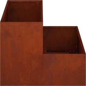vidaXL Γλάστρα Κήπου Σκ rusty 100 x 60 x 45 εκ