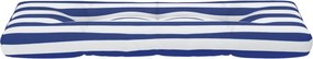 VidaXL Μαξιλάρι Παλέτας Μπλε & Λευκό Ριγέ 120 x 40 x 12 εκ. Υφασμάτινο