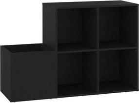 vidaXL Παπουτσοθήκη Χολ Μαύρη 105 x 35,5 x 70 εκ. από Επεξ. Ξύλο