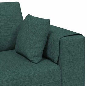 vidaXL Καναπές με μαξιλάρι Σκούρο Πράσινο 250 x 77 x 76 εκ. ύφασμα