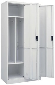 vidaXL Ντουλάπα Ανοιχτό Γκρι 80 x 50 x 180 εκ. από Χάλυβα
