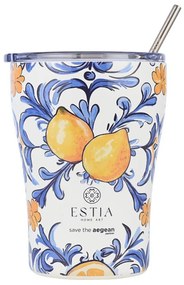 Ποτήρι - Θερμός Με Καλαμάκι Amalfi Coast Save The Aegean 01-31756 350ml Multi Estia