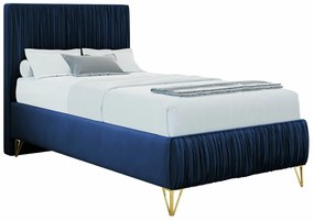 Κρεβάτι Logan 112, Μονόκλινο, Μπλε, 80x200, Ταπισερί, Τάβλες για Κρεβάτι, 80x209x120cm, 47 kg, Στρώμα: Ναι | Epipla1.gr