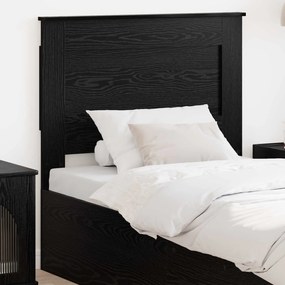 vidaXL Κεφαλάρι με κεφαλάρι Μαύρη Οξυά 80 cm Επεξεργασμένο ξύλο