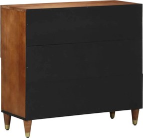 vidaXL Πλαϊνό γραφείο Καφέ 80 x 33 x 75 εκ Στερεό ξύλο μάνγκο