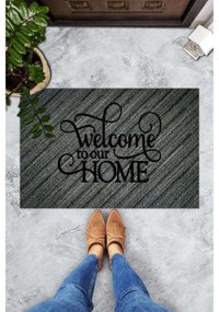 Χαλάκι πόρτας εισόδου Chilai Home 877CHL1163, 45x70 cm, PVC, Γκρι / Μαύρο