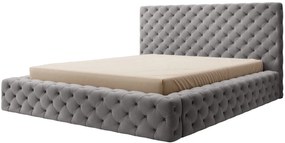 Επενδυμένο κρεβάτι Princce-Gkri Skouro-160 x 200 - 201.00Χ232.00Χ117.00cm