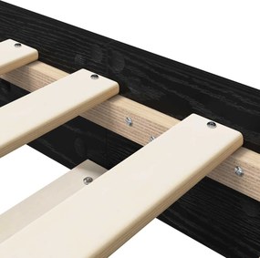 vidaXL Σκελετός Κρεβατιού Μαύρη Δρυς 80 x 200 cm Επεξεργασμένο Ξύλο