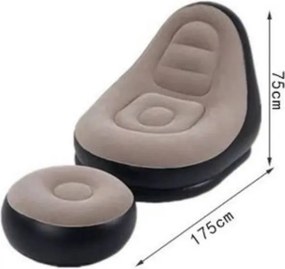 Σετ Φουσκωτή Πολυθρόνα Relax με Υποπόδιο 75x175 SDS-22051