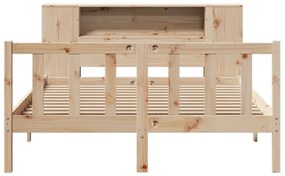 vidaXL Κρεβάτι Βιβλιοθήκη Χωρίς Στρώμα 160x200 εκ Μασίφ Ξύλο Πεύκου