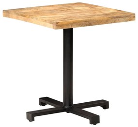 Τραπέζι Bistro Τετράγωνο 70x70x75 εκ. Ακατέργαστο Ξύλο Μάνγκο - Καφέ