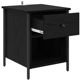 vidaXL Κομοδίνο 2 pcs Μαύρη δρυς 40 x 42 x 50 cm Επεξεργασμένο ξύλο
