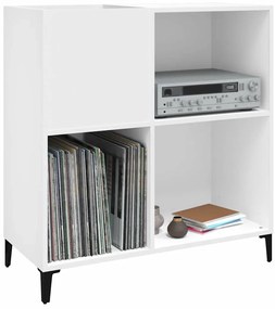 vidaXL Δισκοθήκη Λευκή 84,5 x 38 x 89 εκ. από Επεξεργασμένο Ξύλο