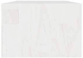 vidaXL Τραπεζάκι Σαλονιού Λευκό 110 x 50 x 34 εκ από Μασίφ Ξύλο Πεύκου
