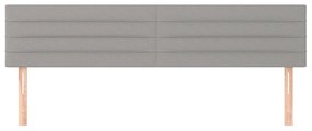 vidaXL Κεφαλάρια Αν. Γκρι 200x5x78/88 εκ. Ύφασμα