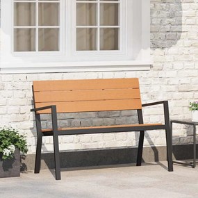 vidaXL Παγκάκι κήπου Καφέ 118 x 54 x 77 εκ. Ατσάλι