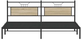 vidaXL Πλαίσιο Κρεβατιού Χωρ. Στρώμα Sonoma Δρυς 200x200 εκ. Επ. Ξύλο
