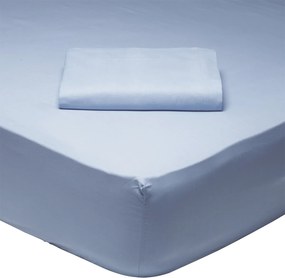 Σεντόνι King Size Με Λάστιχο (180x200+35) Das Home Best Line Γαλάζιο