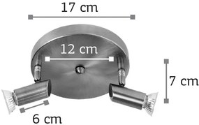 Επιτοίχιο σποτ InLight 9075-2-Μπρονζέ