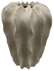 Βάζο Thorny 034499 19x19x27.5cm Beige Πολυρεσίνη