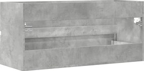 vidaXL Ντουλάπι Νιπτήρα Γκρι Σκυροδέματος 100x38,5x45 εκ. Επεξ. Ξύλο