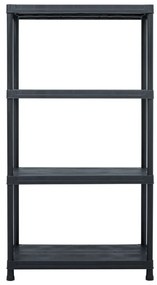 vidaXL Ραφιέρες 2 τεμ. Μαύρες 60 x 30 x 138 εκ. Πλαστικές