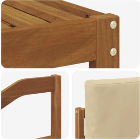 vidaXL Σειρά Καναπέ Εξωτερικού 4 τμχ. Φυσικό και Μπεζ
