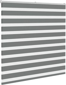 vidaXL Ζέβρα τυφλή Σκούρο Γκρι Πλάτος υφάσματος 140,9 εκ. Πολυεστέρας