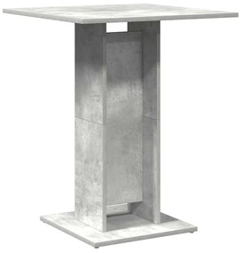 vidaXL Τραπέζι Bistro Γκρι Σκυροδέματος 60 x 60 x 75 εκ. Επεξ. Ξύλο