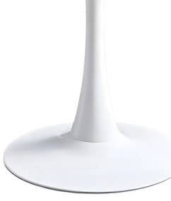 Τραπεζαρία Elijah-Ezra pakoworld σετ 3τεμ pp-pu σε γκρι-λευκή απόχρωση με φυσικό πόδι Φ60x74εκ