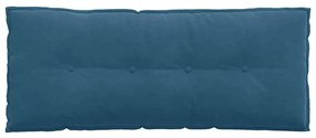vidaXL Μαξιλάρι Πλάτης Μπλε 120 x 50 cm Υφασμάτινο Κορντουρά