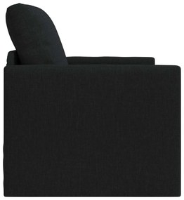 vidaXL Φορητός Καναπές Κρεβάτι 61cm Μαύρο ύφασμα