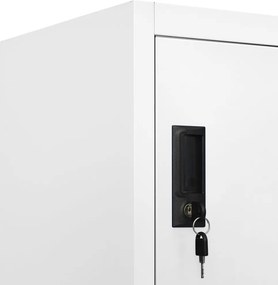 vidaXL Φοριαμός Λευκός 90 x 40 x 180 εκ. Ατσάλινος