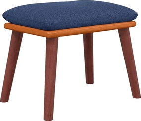 vidaXL Υποπόδιο Μπλε 45x29,5x35 εκ. Ύφασμα &amp; Συνθετικό Δέρμα