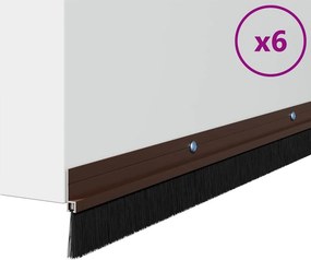 vidaXL Σφραγίδες πόρτας με βούρτσες που προσαρτώνται 6 τμχ. 100 cm