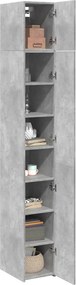 vidaXL Ντουλάπι Αποθήκευσης Στενό Γκρι 30x42,5x225 εκ. Επεξεργ. Ξύλο