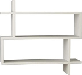 Ραφιέρα τοίχου Paralel Megapap χρώμα λευκό 70x22x65εκ.