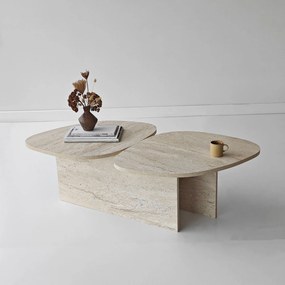 Τραπεζάκι Σαλονιού Τραβερτίνη PREVAFE 125x60x38