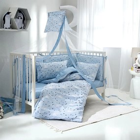 Σεντόνια Βρεφικά Arktos (Σετ 3τμχ) Blue Vesta Home Crib 70x125cm 100% Βαμβάκι