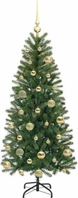 vidaXL Τεχνητό Χριστουγεννιάτικο Δέντρο Πράσινο 120 cm ΠΕ και PVC