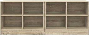 vidaXL Ντουλάπι κρεβατιού με ράφι 2 τεμ. Sonoma Δρυς 66 x 33 x 48 εκ.