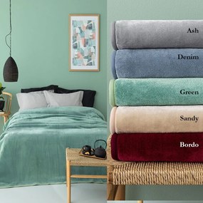 Κουβέρτα Dream Βελουτέ Denim Palamaiki Ημίδιπλο 160x240cm Πολυέστερ