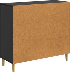 vidaXL Πλαϊνό γραφείο Μαύρο 89 x 34,5 x 80 εκ Επεξεργασμένο Ξύλο