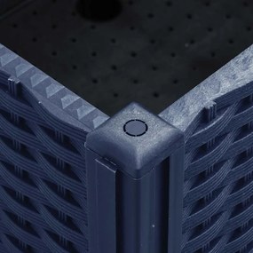 vidaXL Ζαρντινιέρα Κήπου με Ροδάκια Μπλε Γκρι 100x80x54εκ. Πολυπροπυλένιο